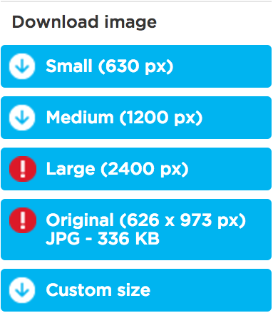 Download Image Restrictions & Custom Sizes