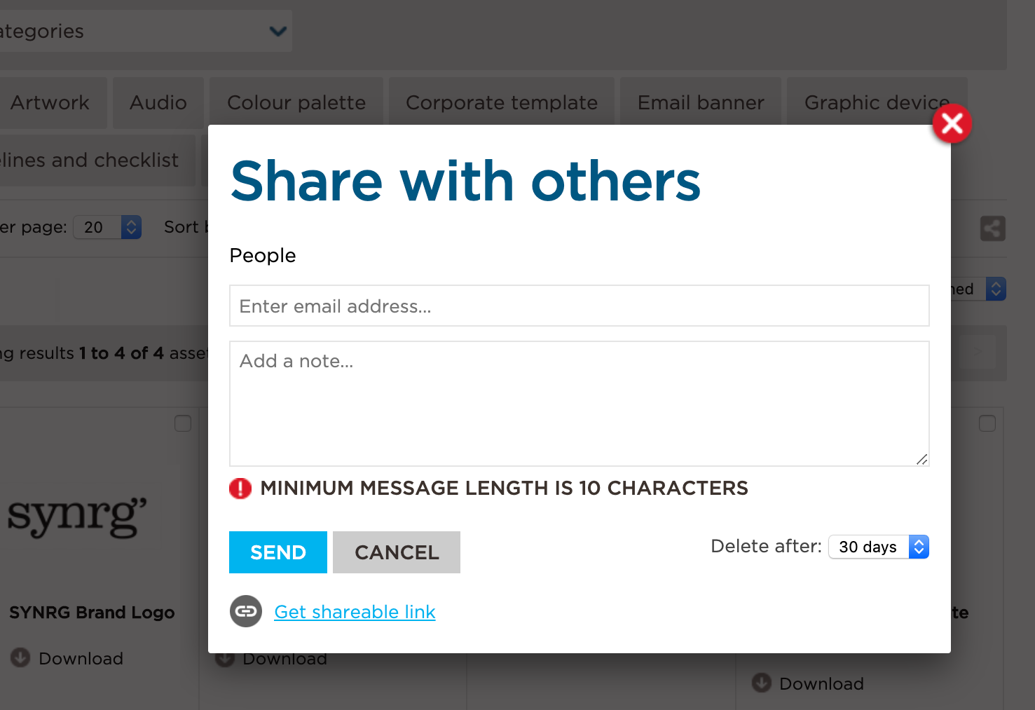 Share Assets With Others Dialog Box Crop