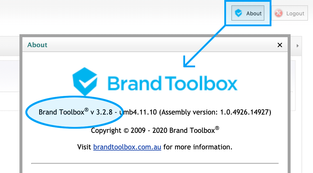 Brand Toolbox v3 dialog box