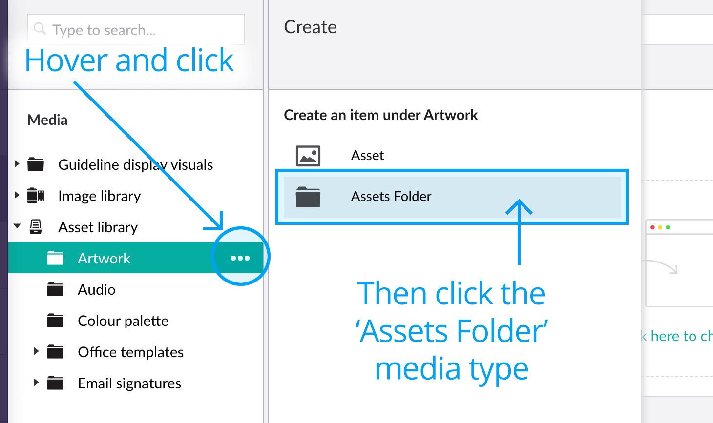 Create an Asset library folder