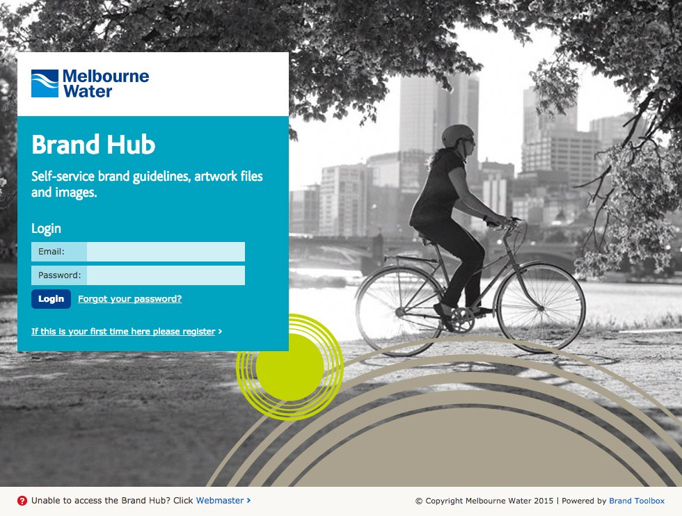 Melbourne Water Login Page