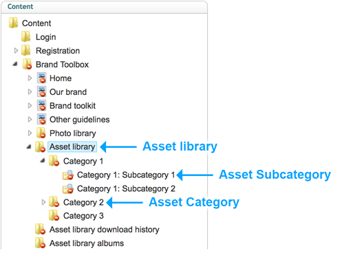 Asset Category Node Hierarchy