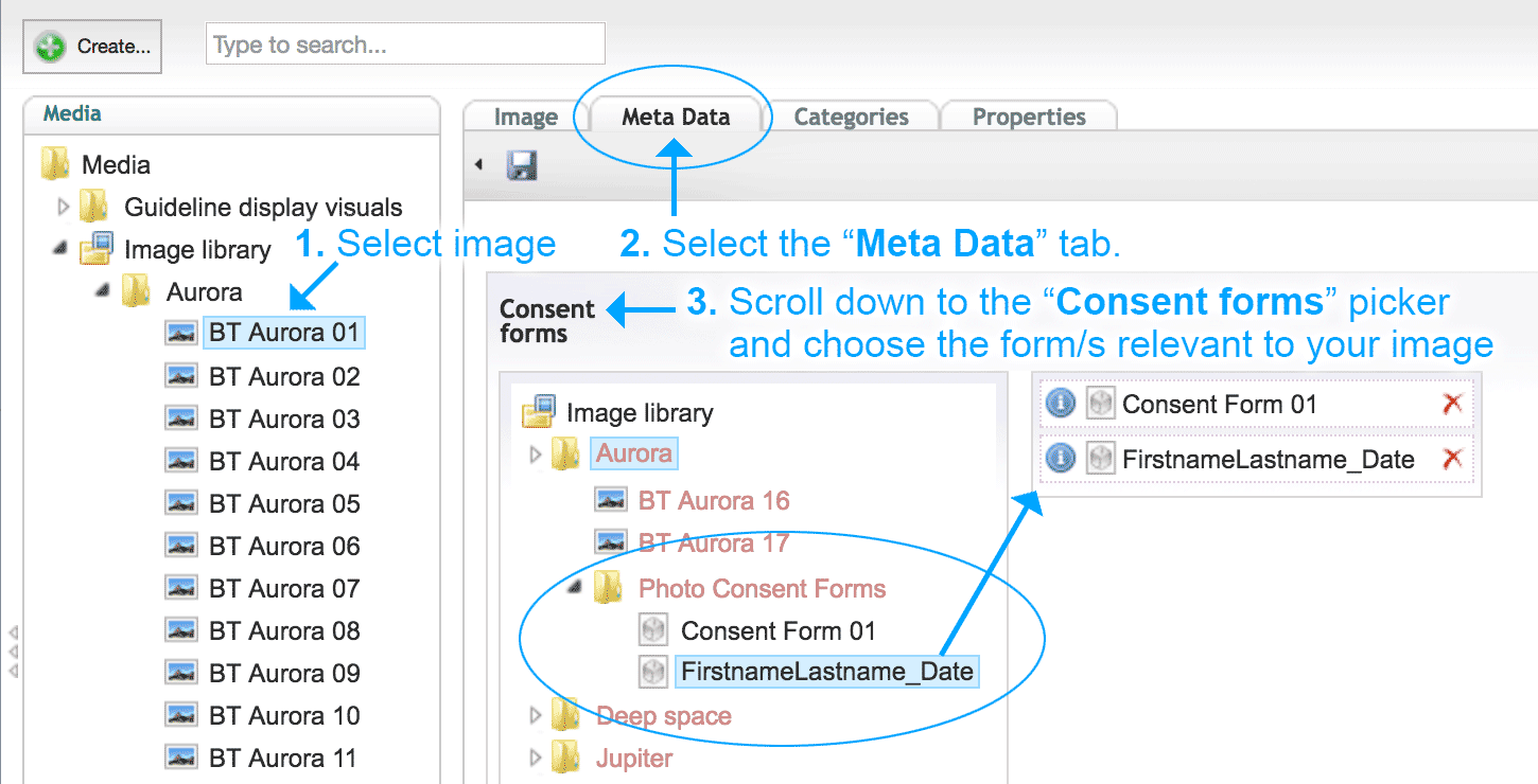 Assign Photo Consent Form to an image