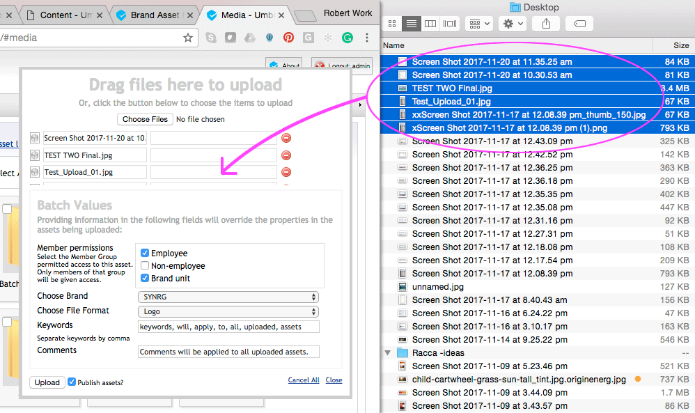 Asset Drag “n” Drop