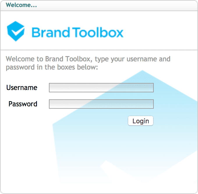 Brand Toolbox backend login