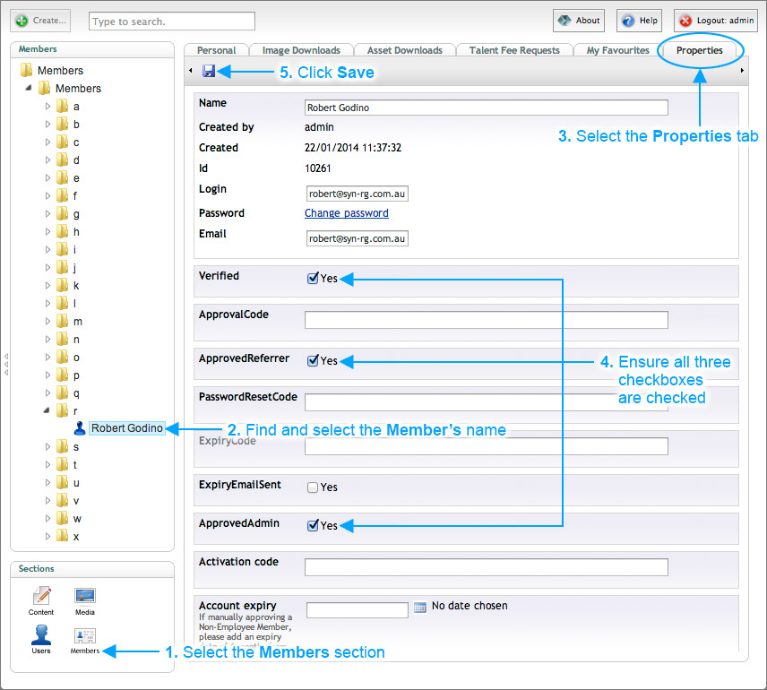 Brand Toolbox Manually approving a registrant/member