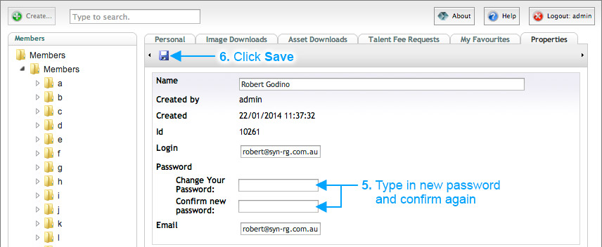 Brand Toolbox Changing a forgotten password process