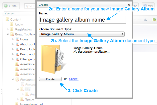 Brand Toolbox Version 3.1 Create an image gallery album