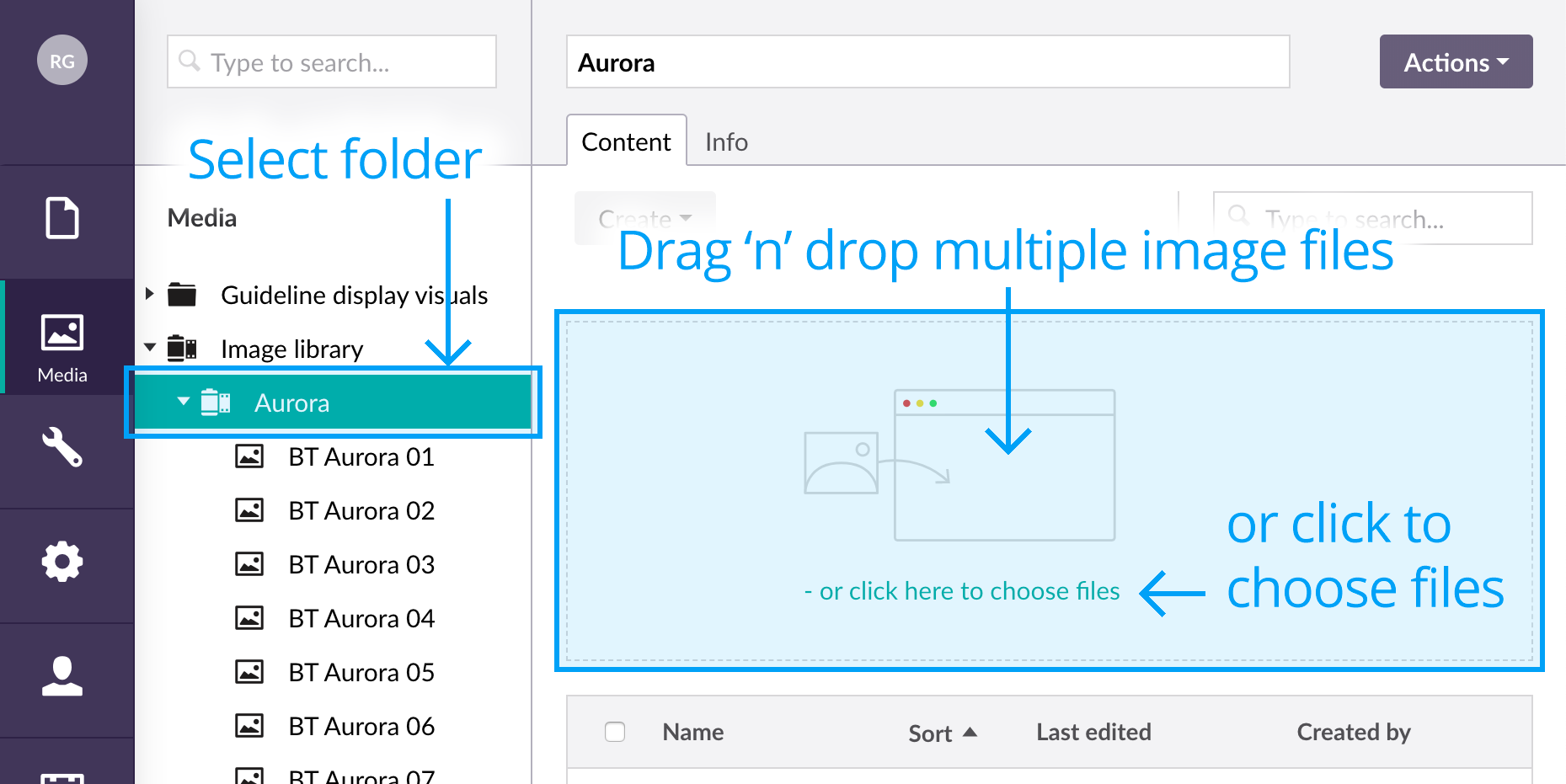 Batch uploading and adding images