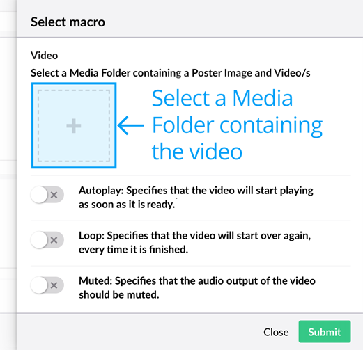 Input video macro details slide out panel