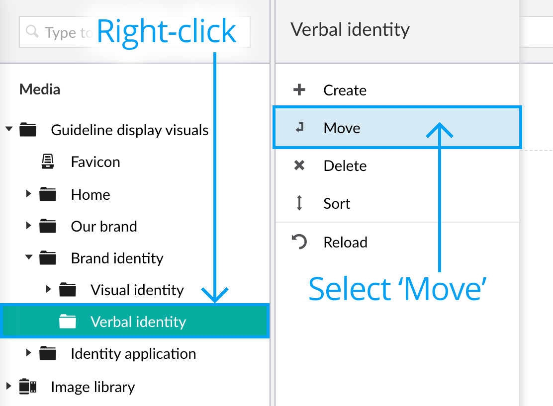 Moving an image or file