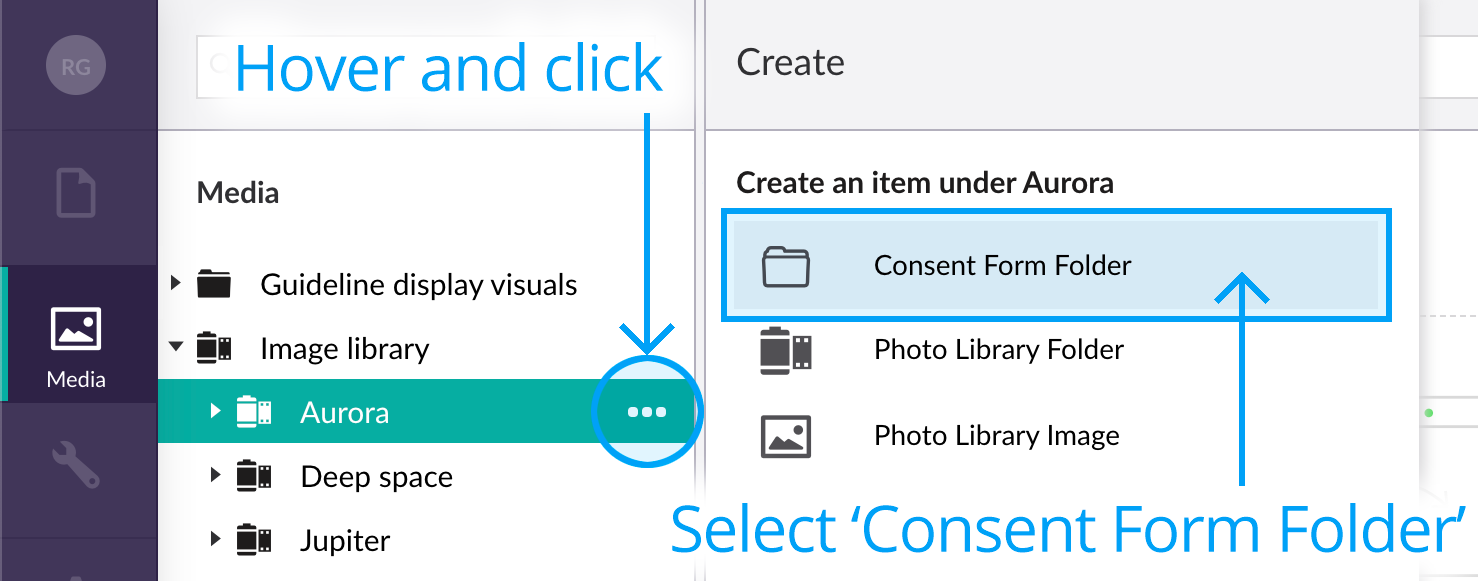 Create a consent form folder