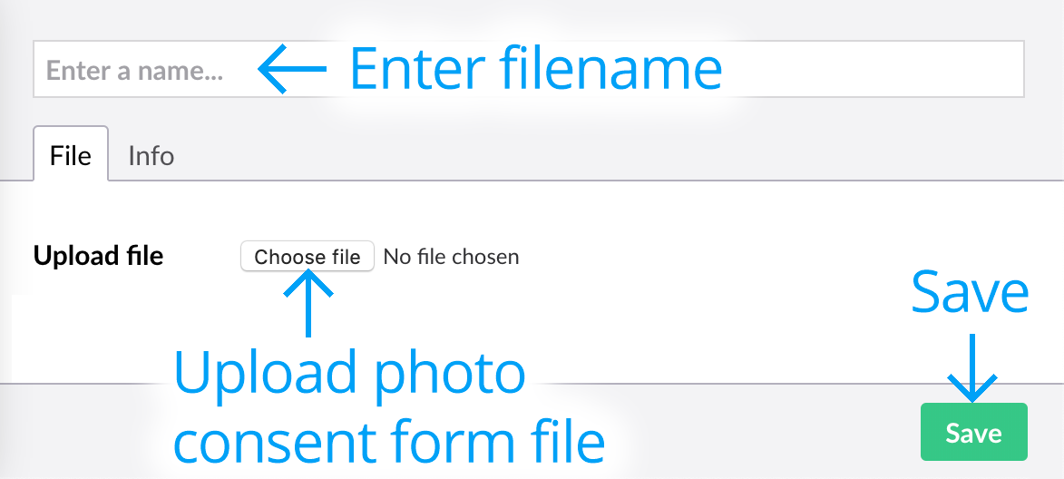 Enter consent form file manually