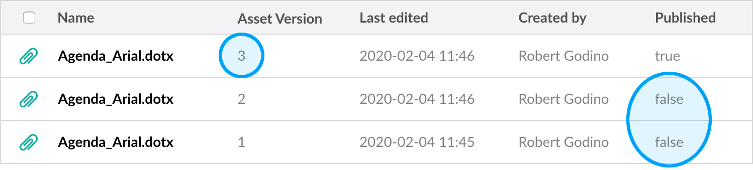 Updated asset version numbers