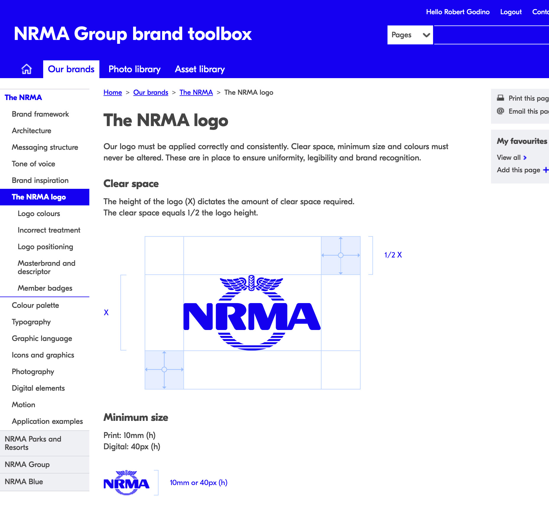 NRMA logo screen