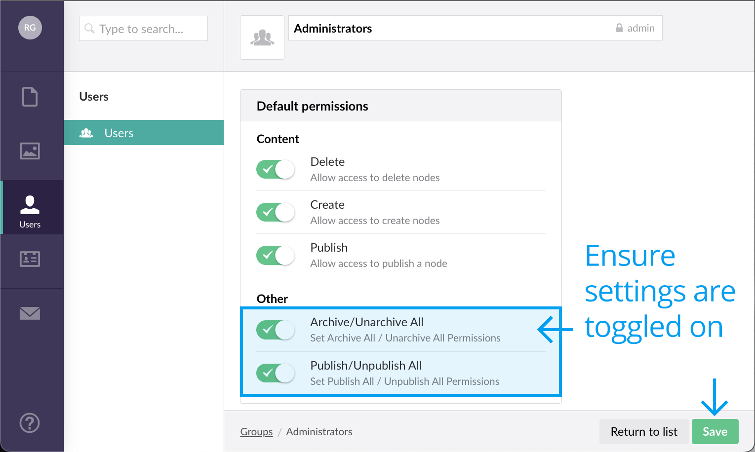 Publish, unpublish, archive and unarchive all toggle