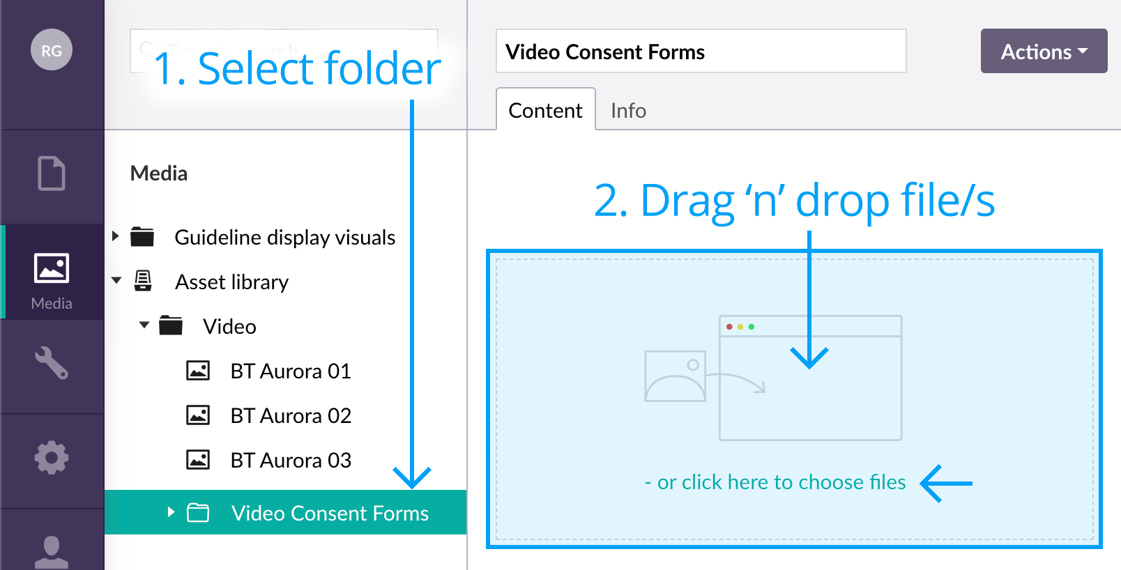 Drag and drop photo consent forms