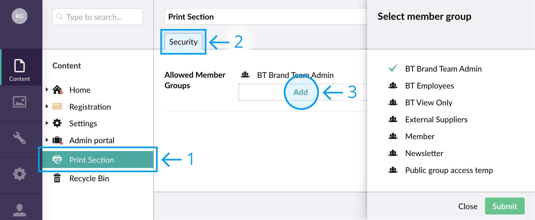 Enable the print site to pdf link